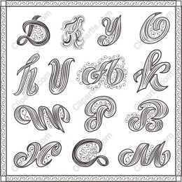 Elegant Decorative Letters Set