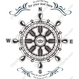 Customizable Nautical Ship's Wheel