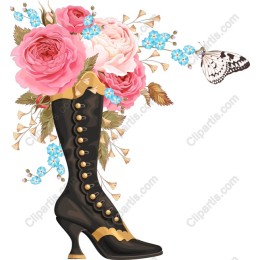 Elegant Floral Boot