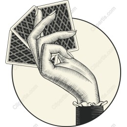 Elegant Hand Holding Playing Cards
