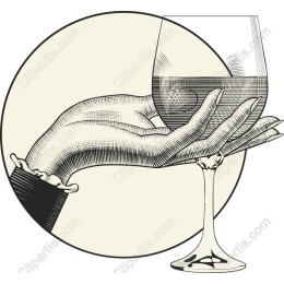 Elegant Hand Holding Glass Vintage