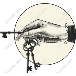 Vintage Hand with Antique Keys