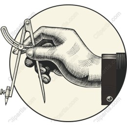 Hand-Drawn Compass