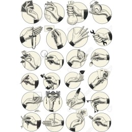 Vintage Hand Gestures Set
