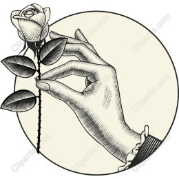 Elegant Hand Holding Rose