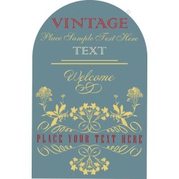 Vintage Floral Welcome Sign