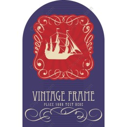 Vintage Nautical Frame - Classic Ship Custom Text