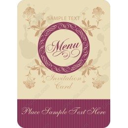 Elegant Floral Menu Invitation Card