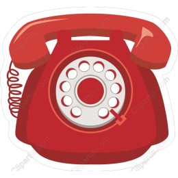 Vintage Red Rotary Telephone