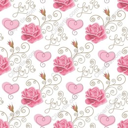 Romantic Pink Rose Pattern