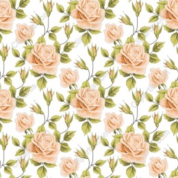 Elegant Beige Rose Floral Pattern