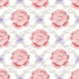 Elegant Pink Roses Floral Pattern