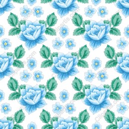 Elegant Blue Rose Pattern