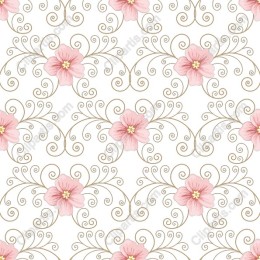 Elegant Floral Pattern in Pink and Gold