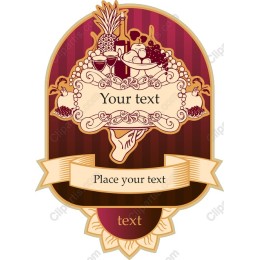 Elegant Vintage Label - Customizable Wine & Gourmet