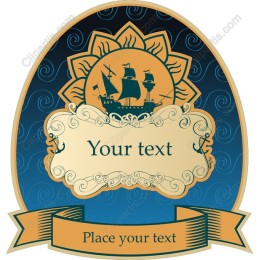 Vintage Nautical Frame with Custom Text Option