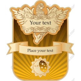 Vintage Ornate Badge with Customizable Text