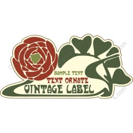 Vintage Floral Label