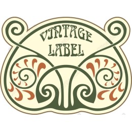 Vintage Floral Decorative Label