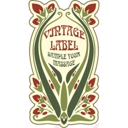 Vintage Floral Label