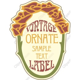 Vintage Ornate Label