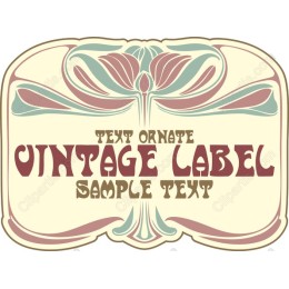 Vintage Label - Ornate Floral