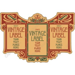 Vintage Label - Customizable Ornate