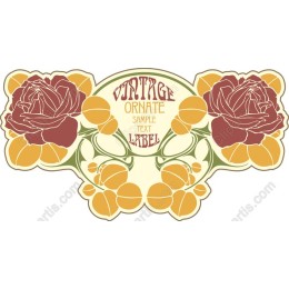 Vintage Ornate Label