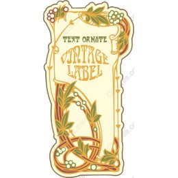 Vintage Floral Label
