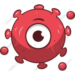 Vibrant Cartoon Virus Character