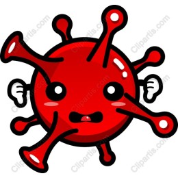 Cheerful Virus Character