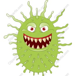 Fun Cartoon Germ Character