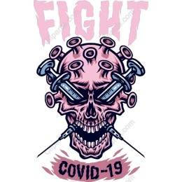 Fight COVID-19 Skull
