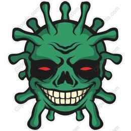 Sinister Green Virus Skull
