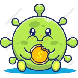 Cute Cartoon Virus Character