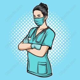 Confident Nurse in Scrubs