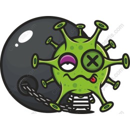 Caged Virus Cartoon