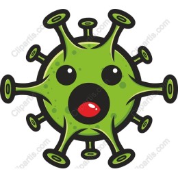 Cartoon Virus Character