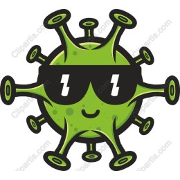Cool Green Virus Character