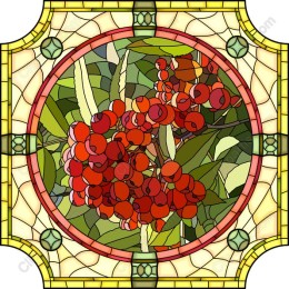 Stained Glass Red Berry