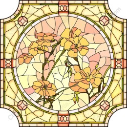 Stained Glass Floral Elegance
