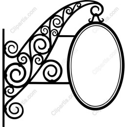 Elegant Vintage Hanging Sign