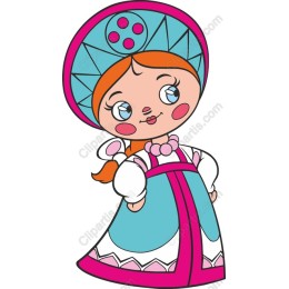Charming Russian Folk Girl