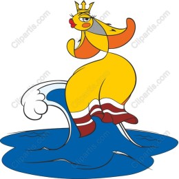 Playful Queen Duck