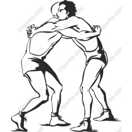 Intense Wrestling Embrace