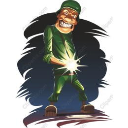 Cartoon Soldier Action
