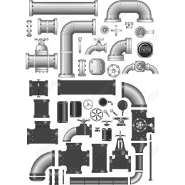 Industrial Pipe Clipart Bundle - for Engineers and ers