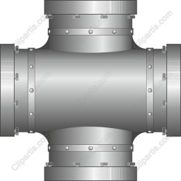 4-Way Metal Pipe Connector