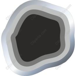 Abstract Black and Gray Organic Shape