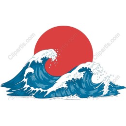Japanese Waves and Sun